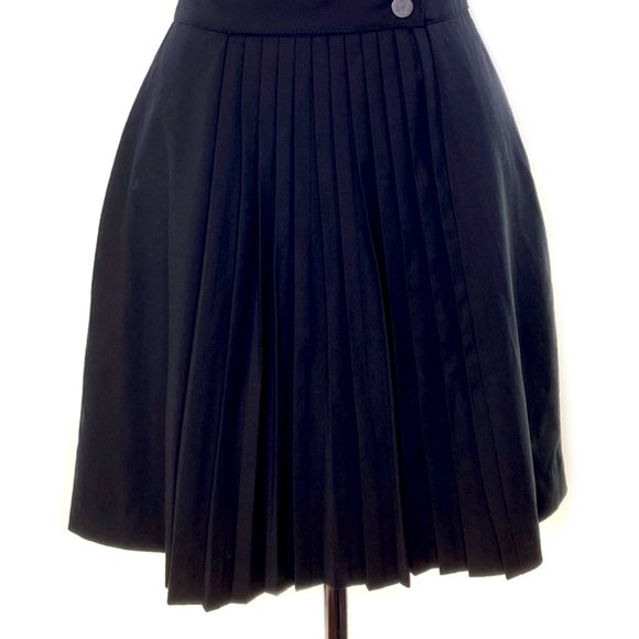 BEBE Black Wool Pleated Mesh Cocktail Dress #AZ4 - Picture 3 of 11